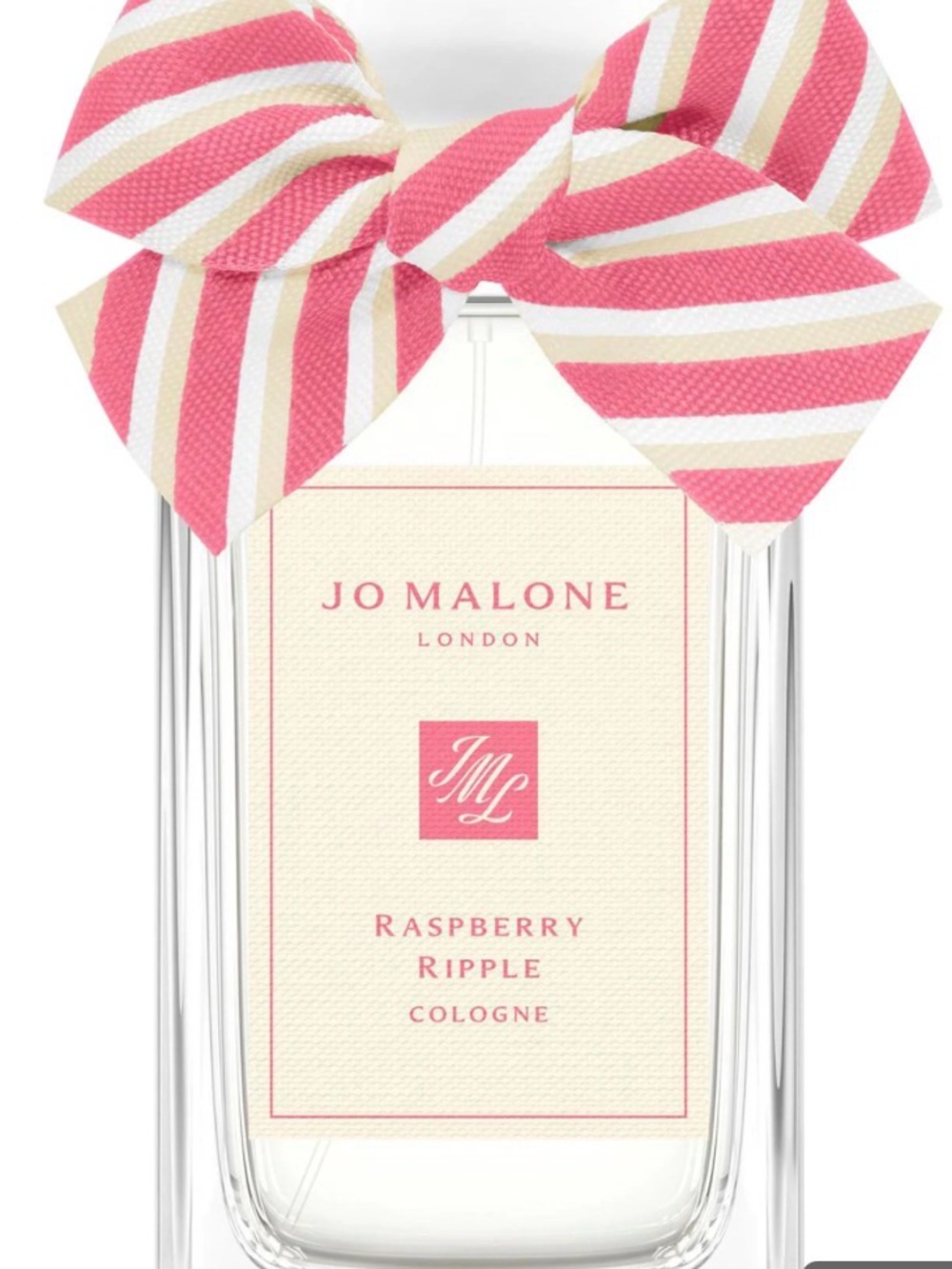 Jo Malone Pink Raspberry Ripple Cologne with Striped Bow - Picture 3 of 10